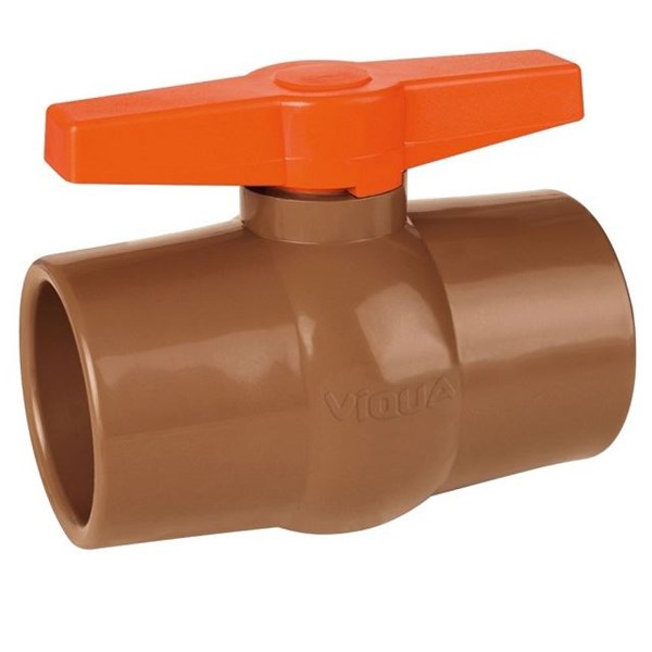 Registro esfera soldavel 60mm PVC marrom