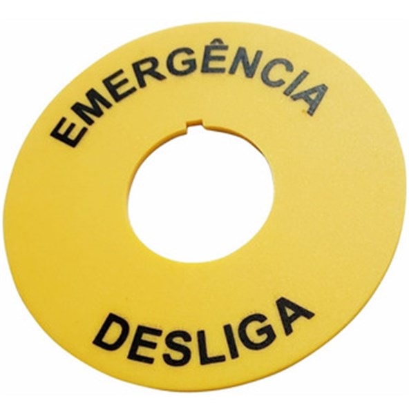 Plaqueta de emergência diam 22