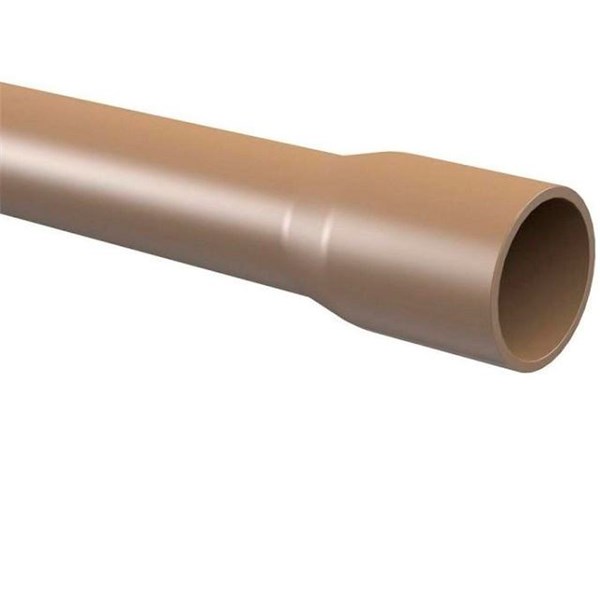 Tubo soldavel 25mm PVC marrom 6mts
