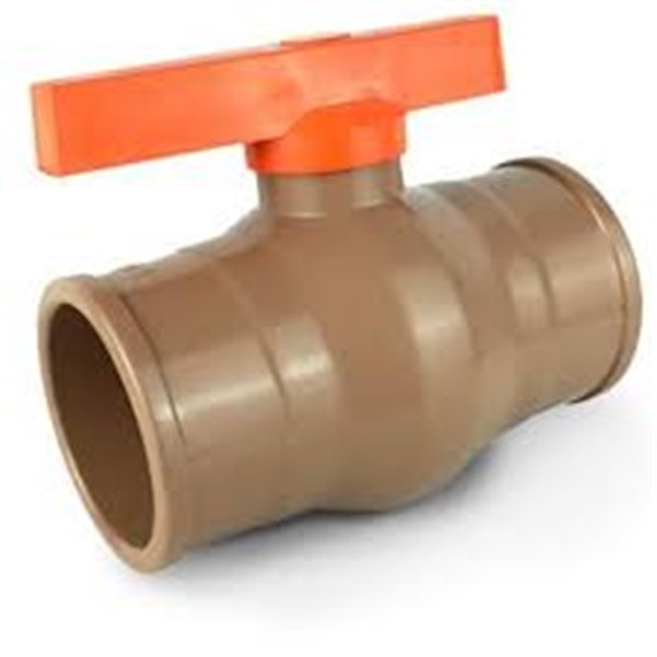 Registro esfera soldavel 25mm PVC marrom