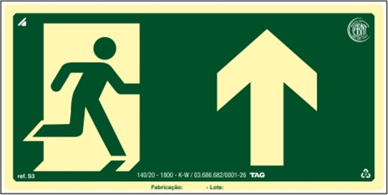 Placa Rota de fuga a frente 24x48 2mm