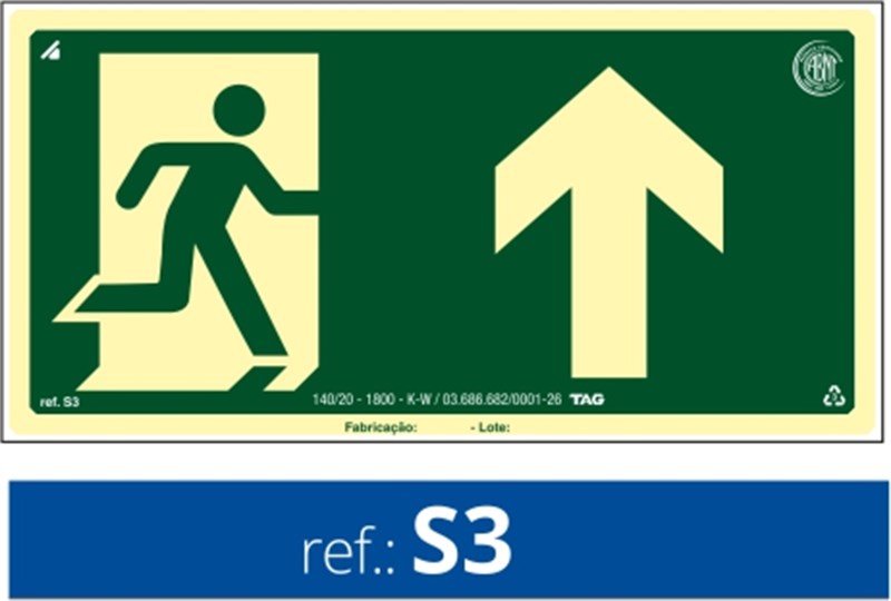 Placa Rota de fuga a frente 24x48 2mm