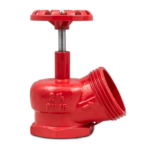 Válvula angular hidr. (Reg. Globo) Nodular 2 1/2“ x 45º
