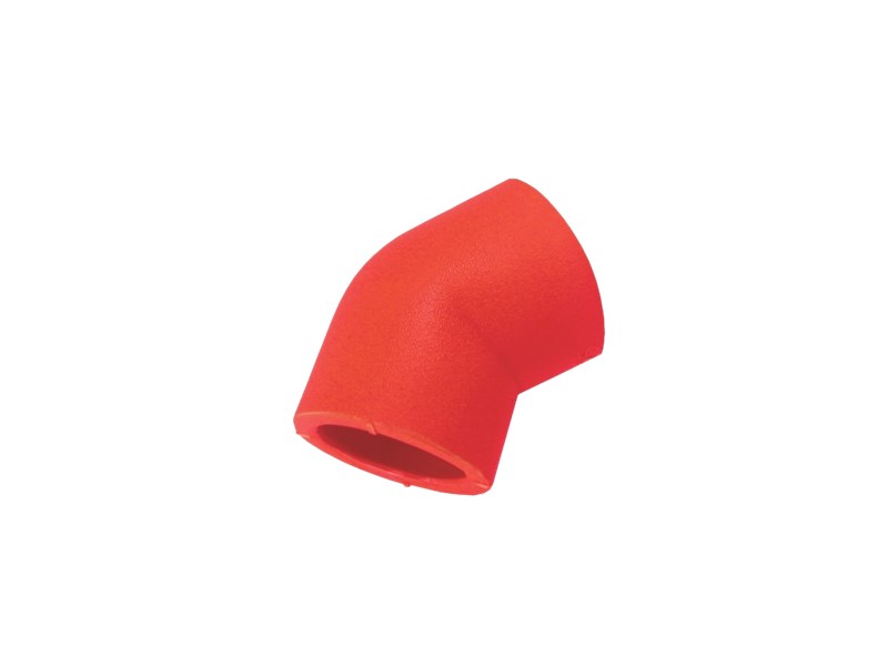 Cotovelo (joelho) PPR 45º vermelho hidrante 75mm 2 1/2“