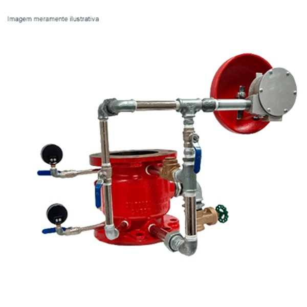 Válvula de governo e alarme com acessórios e pressostato 8“