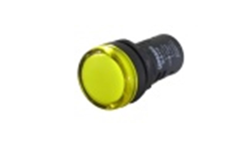 Sinalizador 22mm amarelo 220 vca