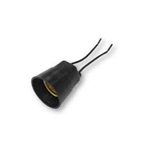 SOQUETE BAQUELITE C/ RABICHO PRETO E27 4A/250V ROHDINA  - 7881016