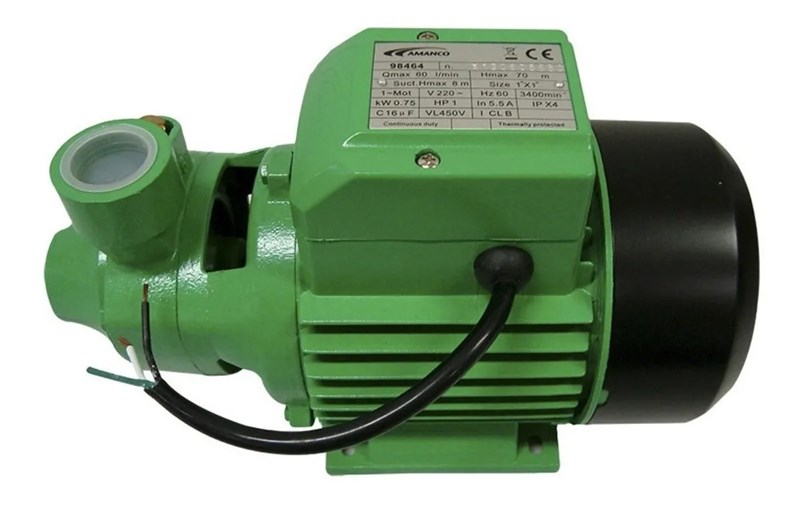Bomba Periférica  1HP Verde Ferro Fundido 70 mca joquey "1" joquey
