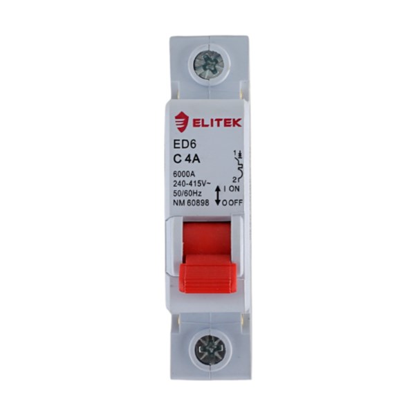 Disjuntor DIN Unipolar 10A 6KA ELITEK