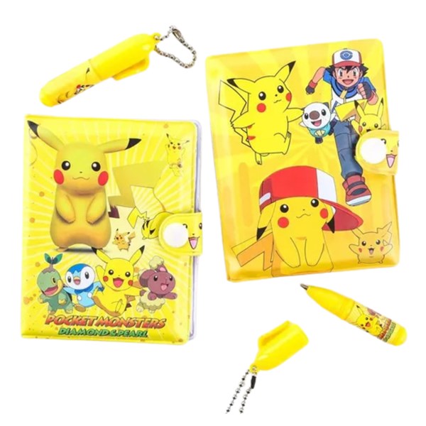 MINI KIT CADERNETA E CANETA POKEMON