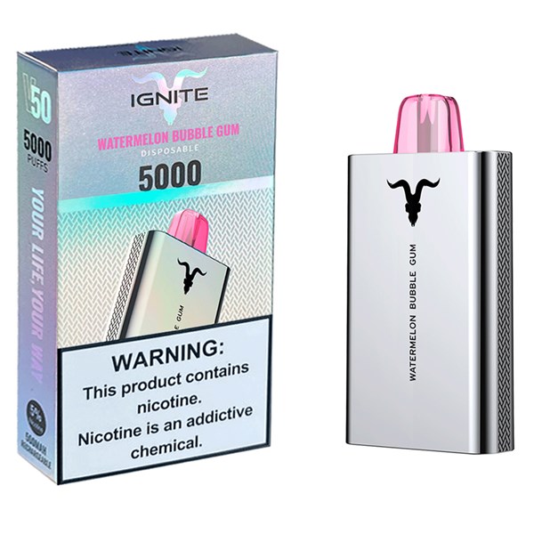POD IGNITE 5000 PUFFS WATERMELON BUBBLE GUNH KIWI