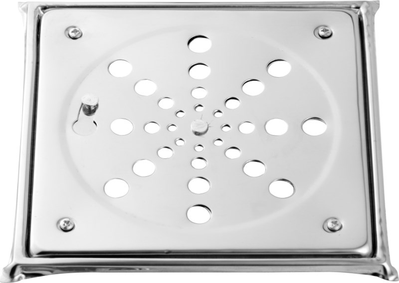 Grelha 15 X 15 Quadrada com Caixilho e 4 Parafusos Inox - Clara Inox