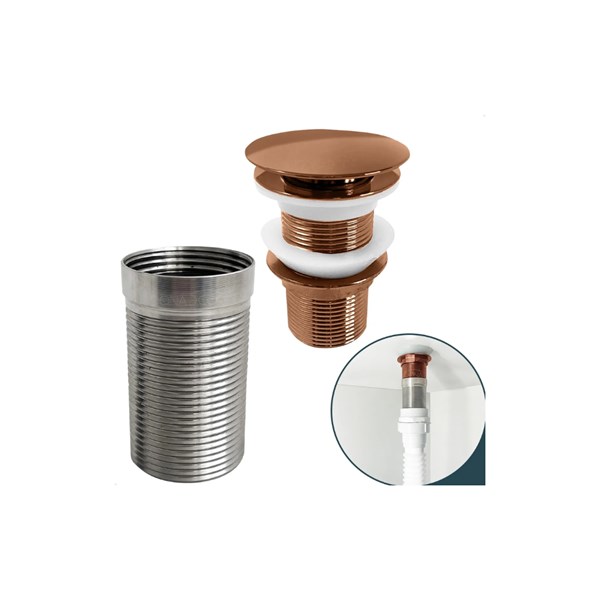 Válvula Click para Cubas 1.1/4" Rose Gold - Renova Metais