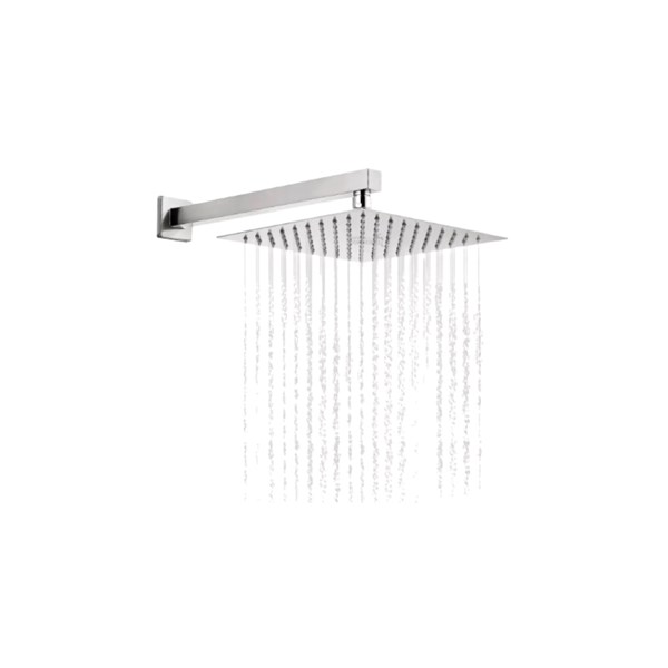 Ducha Chuveiro Inox 304 50X50 Braço Articulado 38Cm Cromado - Renova Metais