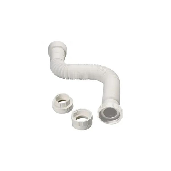 Sifão Sanfonado Branco Universal Longo 1,20M - Luconi