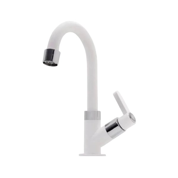 Bica Móvel Branca Lavatório 1/4V - Dama Metais