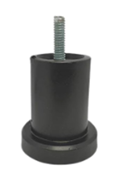 Pé Lisboa 39X61MM Rosca Reta Preto Plástico (Pacote c/ 4 unidades)