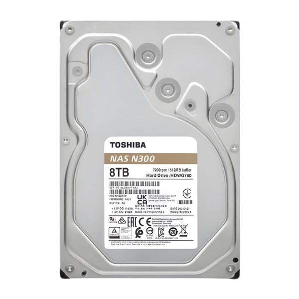 HD INTERNO, 8TB, TOSHIBA, 3.5', N300, HDWG780XZSTA