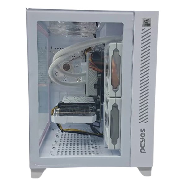 COMPUTADOR AQUARIO BRANCO, INTEL CORE I5-10400, DDR4 16GB, SSD 480GB, GPU RX 6600, FREEDOS