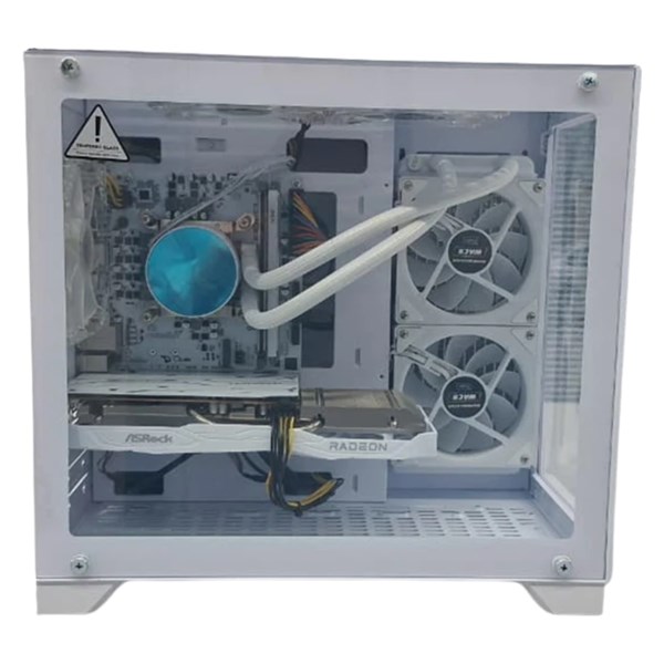 COMPUTADOR AQUARIO BRANCO, INTEL CORE I5-10400, DDR4 16GB, SSD 480GB, GPU RX 6600, FREEDOS