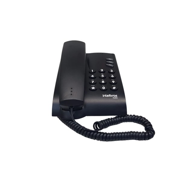 TELEFONE ANALOGICO, COM FIO, PLENO, INTELBRAS, PRETO, SEMINOVO