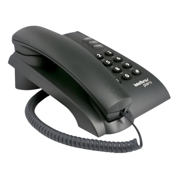 TELEFONE  ANALOGICO, COM FIO, PLENO, INTELBRAS, PRETO