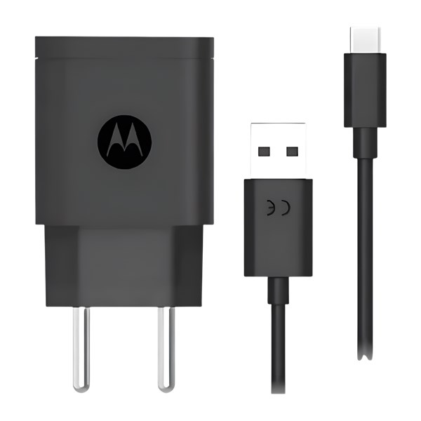 CARREGADOR MOTOROLA COM CABO USBC, 10W, POWER ADAPTER