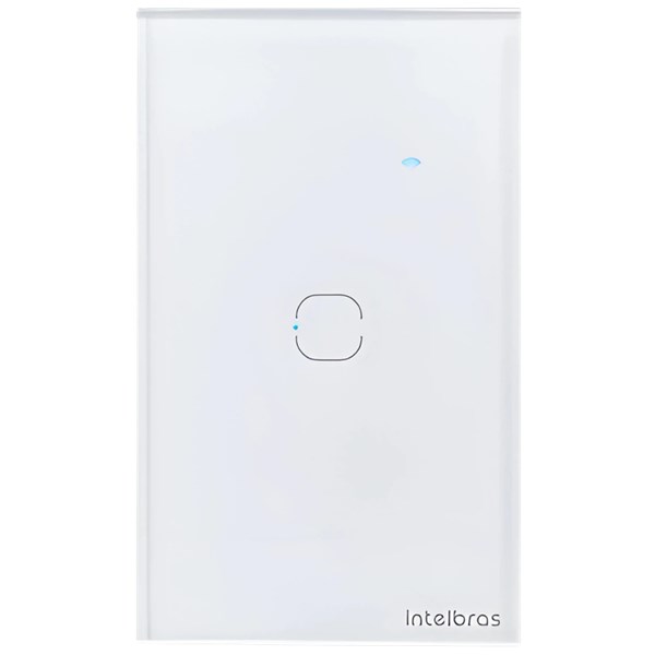 INTERRUPTOR TOUCH, INTELBRAS, SMART, WI-FI, 1 TECLA, EWS 1001, BRANCO
