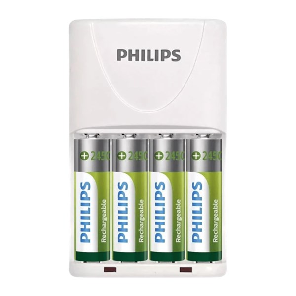 CARREGADOR DE PILHAS, PHILIPS, AA E AAA, BIVOLT