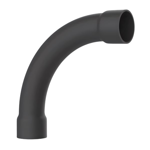 CURVA 90° PVC, 3/4", PRETO