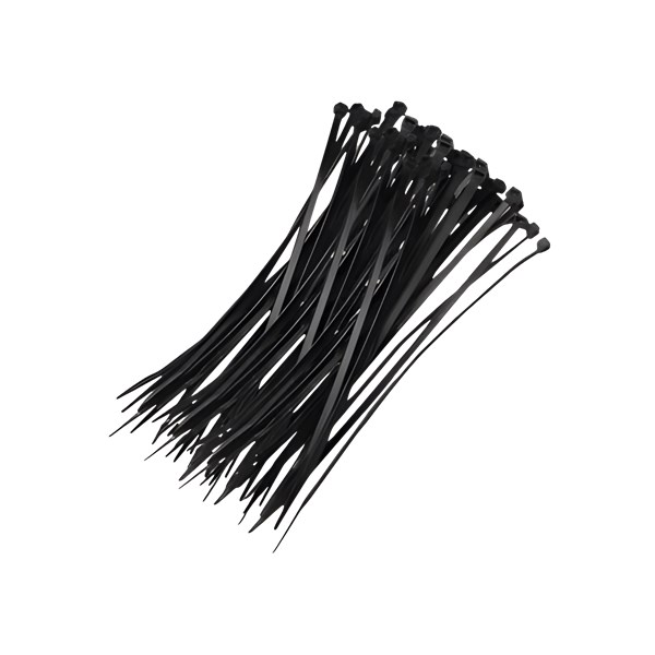 100UN ABRAÇADEIRA NYLON, 200X3,6MM, PRETA