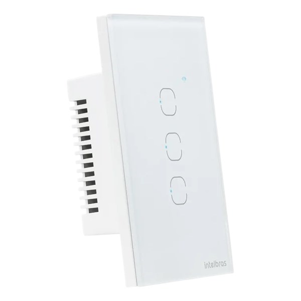INTERRUPTOR TOUCH, INTELBRAS, SMART, WI-FI, 3 TECLAS, EWS 1003, BRANCO
