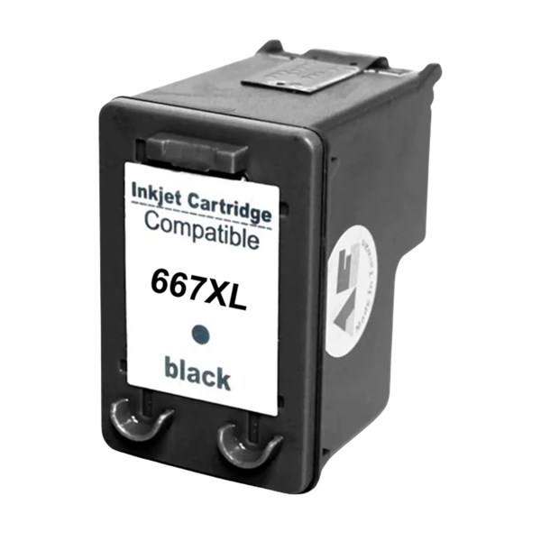 CARTUCHO DE TINTA, HP, 667XL, ORIGINAL, PRETO