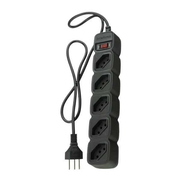 FILTRO DE LINHA, 5 TOMADAS, 1M, INTELBRAS, PRETO, SEMINOVO