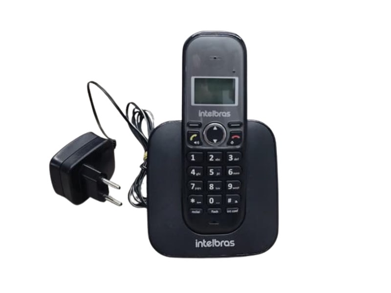 TELEFONE  ANALOGICO, SEM FIO, TS 5120, INTELBRAS, PRETO, SEMINOVO