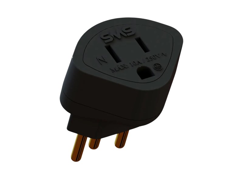 ADAPTADOR DE TOMADA SMS PADRÃO ANTIGO PARA  PADRÃO NOVO