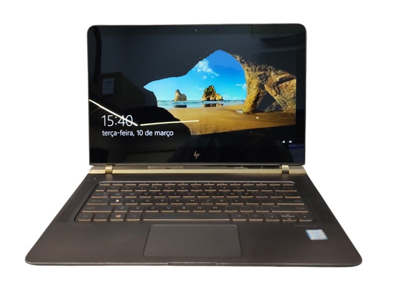 LAPTOP HP SPECTRE, I7-7500, SSD NVME 256GB, DDR4 8GB, WDS 10 PRO, SEMINOVO