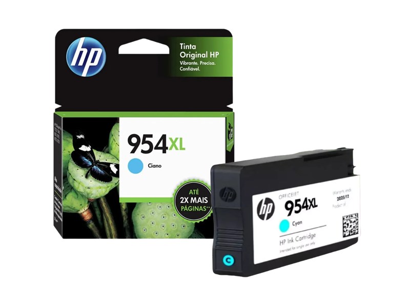 CARTUCHO DE TINTA HP, 954XL, ORIGINAL, CIANO