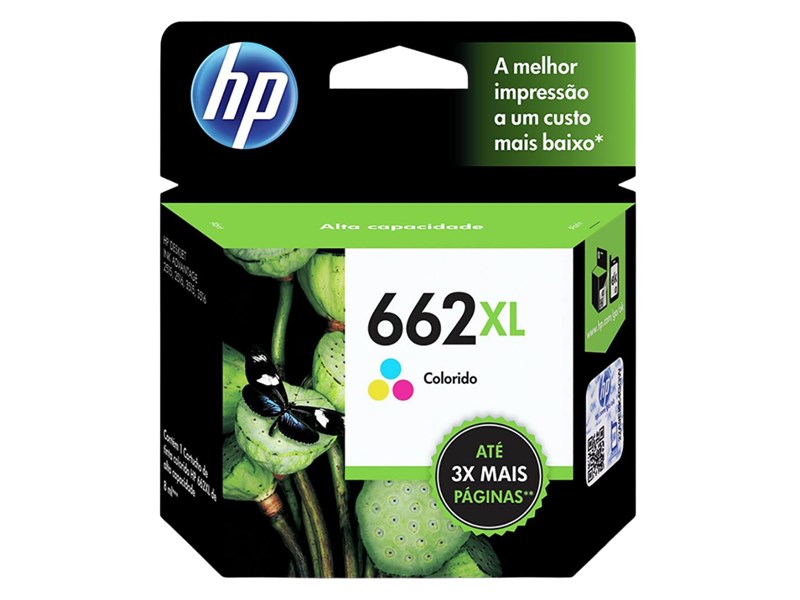 CARTUCHO DE TINTA HP, 662XL, ORIGINAL, COLORIDO