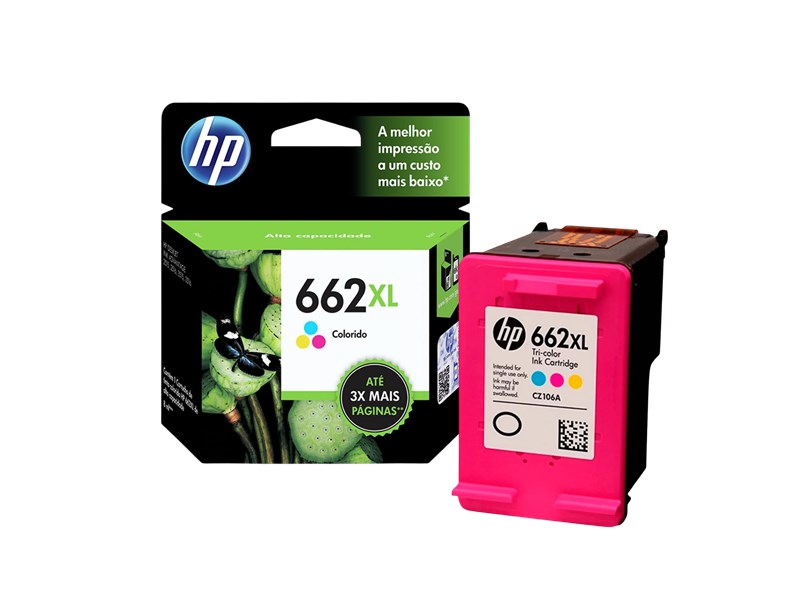 CARTUCHO DE TINTA HP, 662XL, ORIGINAL, COLORIDO