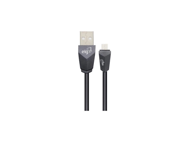 CARREGADOR + CABO 1M, USB MICRO, V8, ELG, PRETO