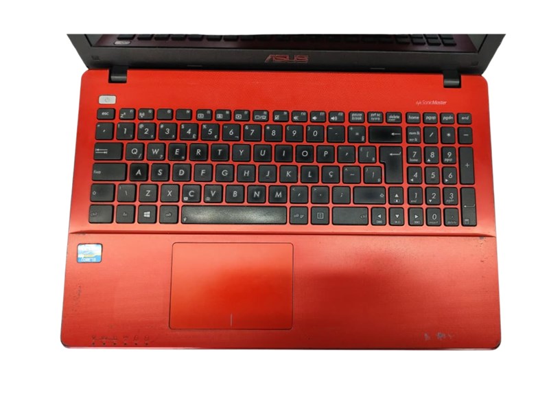 LAPTOP ASUS, X550C, I3-2365M, DDR3 8GB, SSD 240GB, WIN 10 PRO, VERMELHO, SEMINOVO