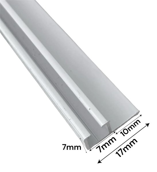 Trilho Mini Simples c/aba Branco (2 MTS)