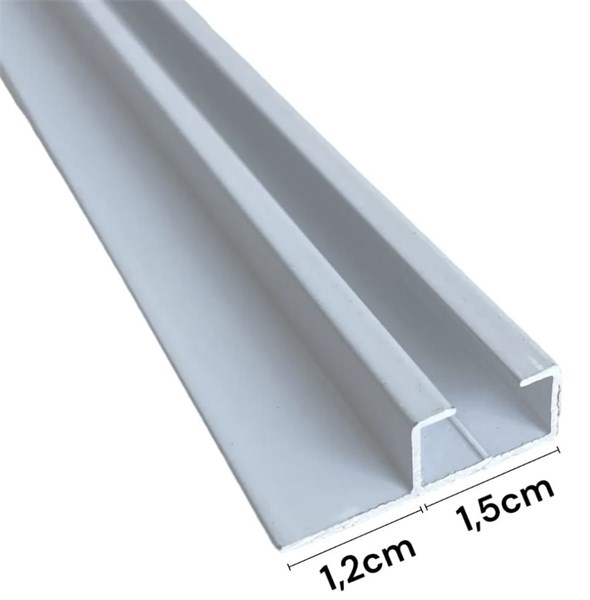 Trilho Maxi Simples c/aba Branco (2 mts)
