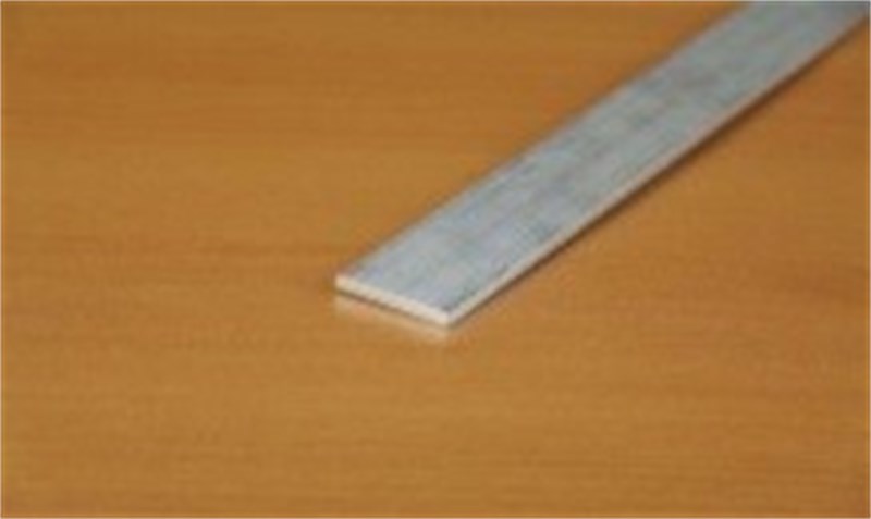 Perfil alumínio natural chata 1.1/2" X 3/16" largo