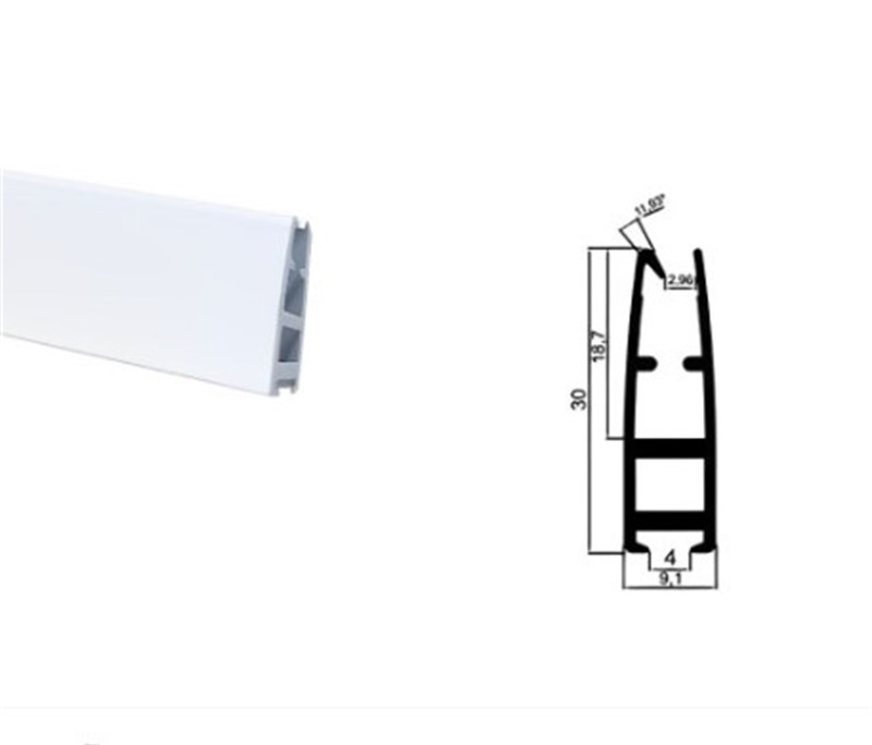 Perfil alumínio Base Cônica Branco