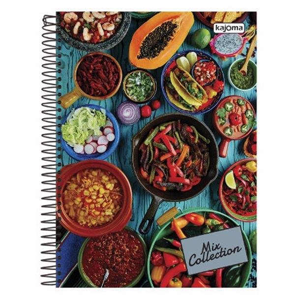 Caderno 10 Matérias Kajoma Mix Collection - Sortido