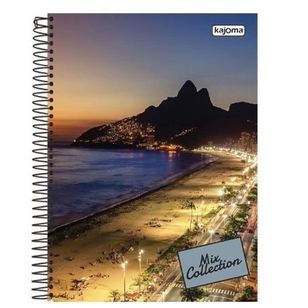 Caderno 10 Matérias Kajoma Mix Collection - Sortido