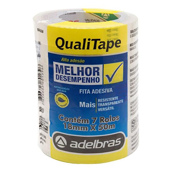 Fita Adesiva 18mm x 50m Transparente - Adelbras 0016