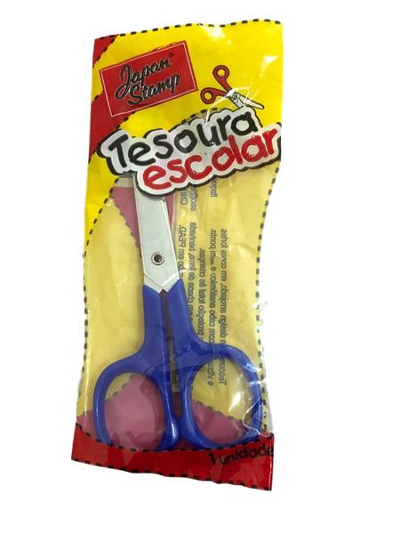 Tesoura Escolar Sem Ponta - Japan Stamp - Sortido